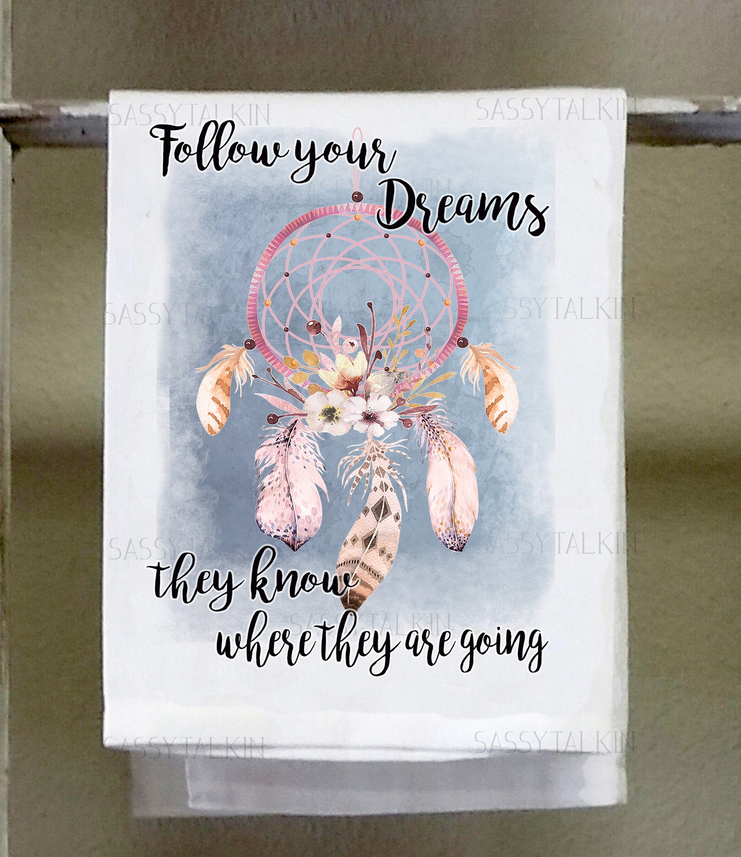 Southwest Dish Towel, Dreamcatcher, Follow your dreams