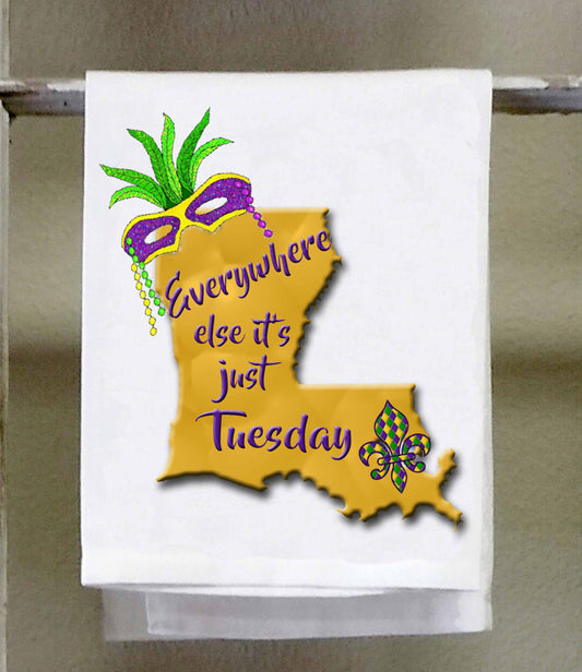 Dish Towel, Mardi Gras, Everywhere Else , Louisiana