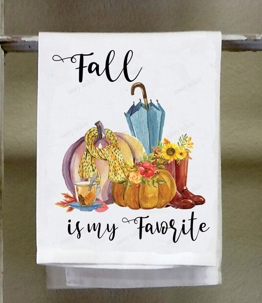 Fall Dish Towel, Fall is my favorite