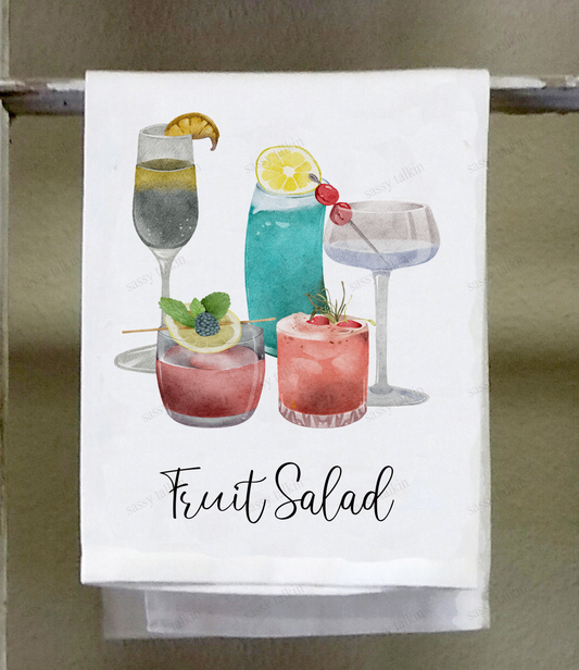 Alcohol, Dish Towel, Fuit Salad