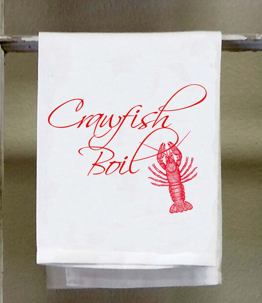 Seafood Dish Towel, Crawfish Boil