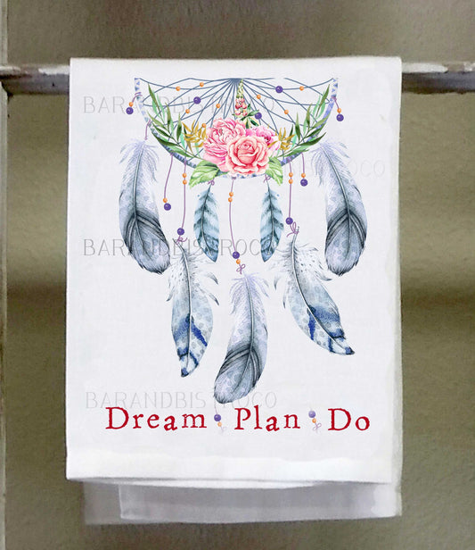 Sothwest Dish Towel, Dreamcatcher, Dream plan do,