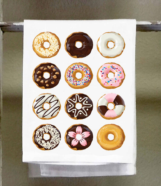 Food Dish Towel, Donuts, donut collection