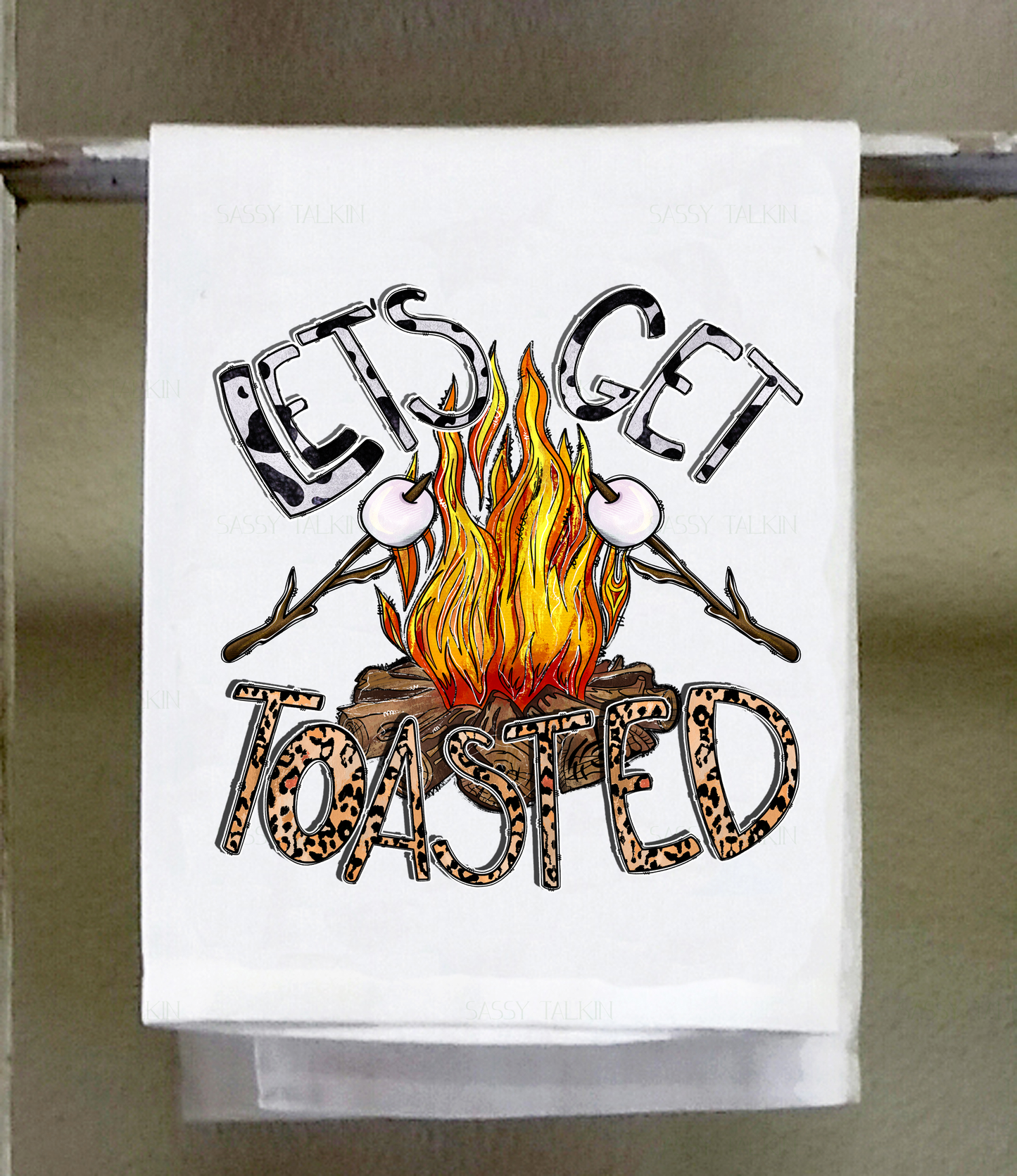 Camper Dish Towel, Camper, Let's Get Toasted