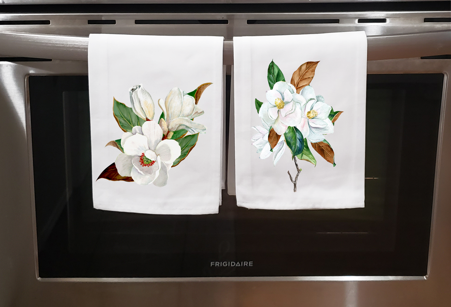 Flower, Dish Towel, Magnolia Design 2