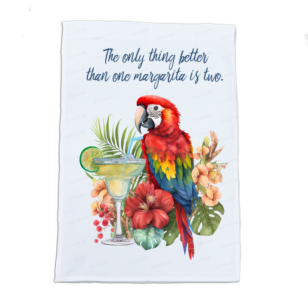 Alcohol, Dish Towel, Parrots with cocktails