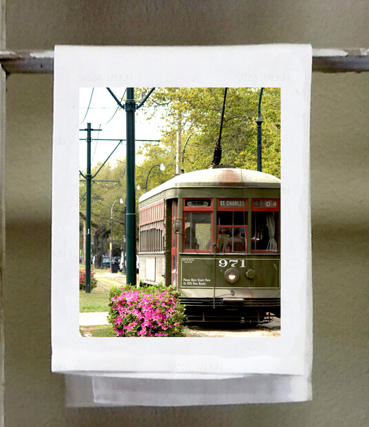 New Orleans, Dish Towel, Streetcar